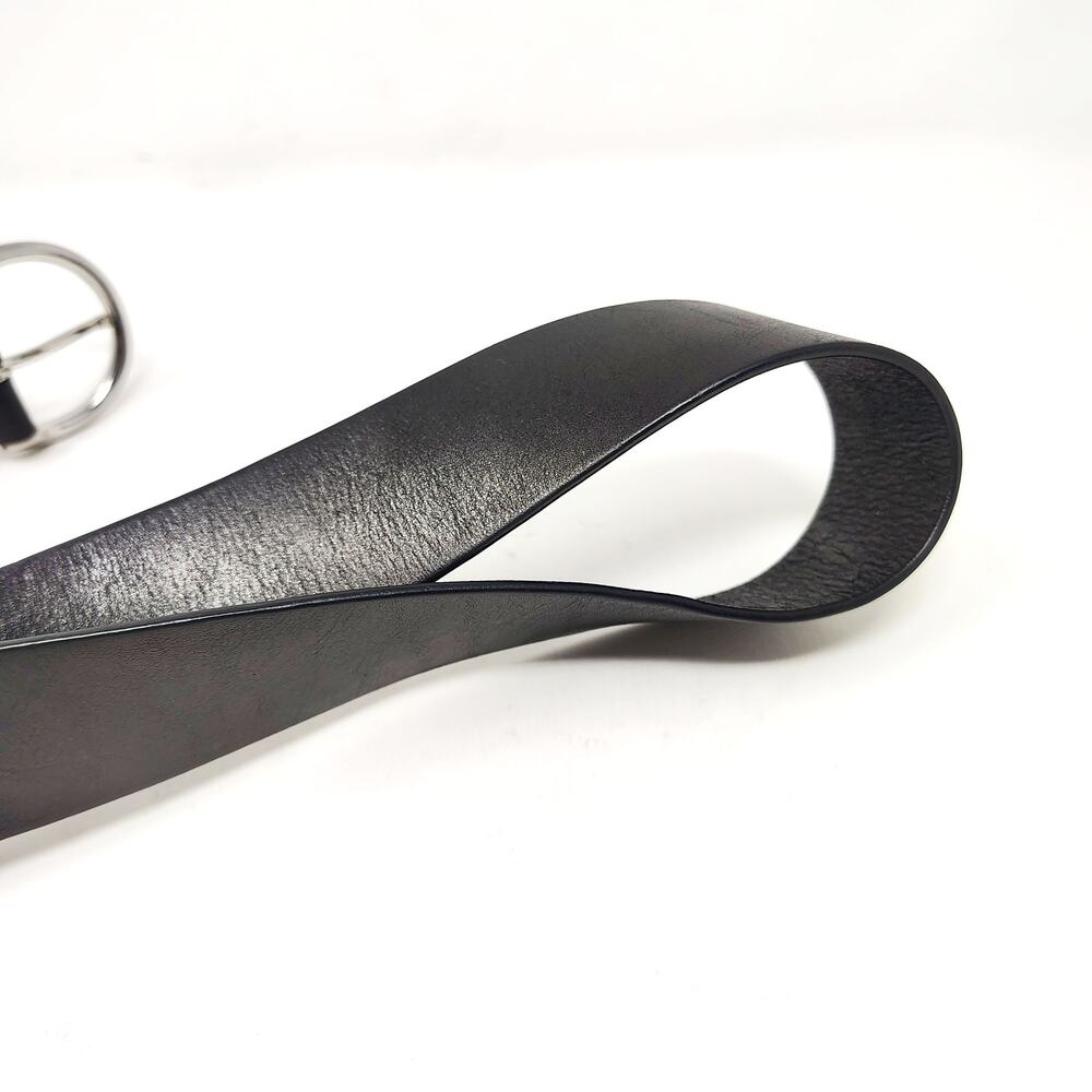 Gap Belt Womens Medium Black Leather Solid - Picture 3 of 8